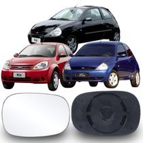 Lente Espelho Retrovisor KA 1996 até 2008 Lado Esquerdo Removel SB117