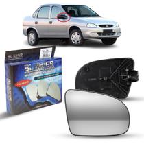 Lente Espelho Retrovisor Metalizado Com Base Corsa 1993 a 2001 - Lente Espelho Retrovisor Metalizado Com Base Corsa 1993 a 2001 -