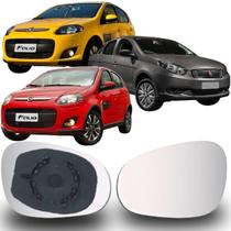 Lente Espelho Retrovisor Palio 2012 até 2018 Grand Siena Lado Direito Removel SB074