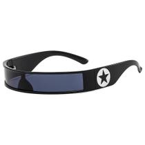 Lente estreita de aparência futurista Eyewear Shield Y2K 75 mm - PC Lente estreita de aparência futurista Eyewear Shield Y2K 75 mm - PC