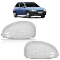 Lente Farol Dianteiro Corsa Hatch Sedan Pickup 1994 1995 1996 1997 1998 1999 2000 Transparente Estriada Vidro