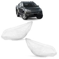 Lente Farol Dianteiro S10 2012 2013 2014 2015 2016 Transparente Lisa Acrílico
