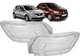 Lente Farol Dianteiro Sandero Logan 2014 2015 2016 2017 2018 2019 Par 2 peças Lente Farol Dianteiro Sandero Logan 2014 2015 2016 2017 2018 2019 Par 2 peças