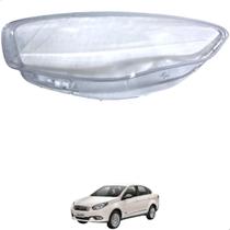 Lente Farol Fiat Gran Siena 2012 A 2021 Esquerdo Lente Farol Fiat Gran Siena 2012 A 2021 Esquerdo