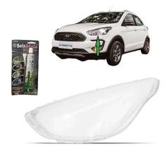 Lente Farol Principal Ford Ka 2019 a 2022 LE + Cola