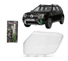 Lente Farol Principal Renault Duster 2016 a 2020 LE + Cola