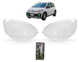 Lente Farol Principal Volkswagen UP! 2017 a 2021 Par + Cola