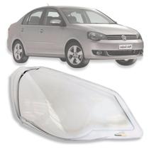 Lente farol volkswagen polo 2007 a 2014 lado direito