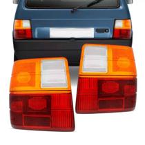 Lente Lanterna Traseira Fiat Uno Ambar 1986 A 2003 Tricolor