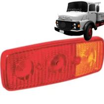 Lente Lanterna Traseira para Mercedes-Benz 1113 / 1313 / 608 / Bandeirante - Bicolor - Vermelha / Âmbar - LD / LE