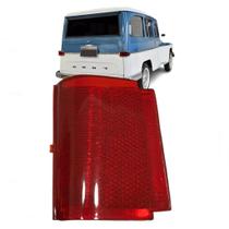 Lente Lanterna Traseira Rural 60/79 F-75 Reta Vermelha