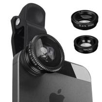 Lente Olho De Peixe Fisheye Para Celulares E Tablets