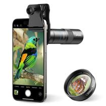 Lente para Celular APEXEL 10X Telefoto Macro Dupla com Clip