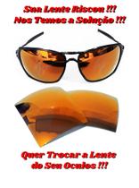 Lente para oculos de sol espelhada laranja fire bloco para reposição