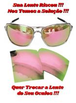 Lente para oculos de sol espelhada polarizada rosa esverdiada bloco para reposição