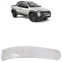 Lente Pisca Seta do Retrovisor Strada Adventure 2005 2006 2007 2008 2009 2010 2011 2012 2013 2014 2015 Transparente Estriada Acrílico