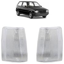 Lente Pisca Seta Lanterna Dianteira Uno 1984 1985 1986 1987 1988 1989 1990 Cristal Estriada Acrílico