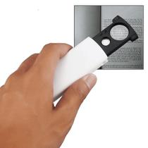 Lente Portátil Dupla Ampliação de 20x e 45x Com Luz LED Para Leitura Idosos, Bolso - 92045 Lente Portátil Dupla Ampliação de 20x e 45x Com Luz LED Para Leitura Idosos, Bolso - 92045