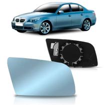 Lente retrovisor bmw serie 5 2003 a 2007 lente azul com aquecedor