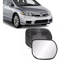 Lente Retrovisor c/Base Civic 2006/2011 Direito Metagal