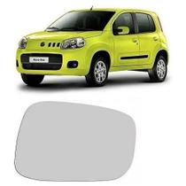 Lente Retrovisor c/Base Uno Vivace 2010/2021 Esquerdo Metagal