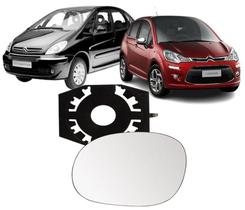 Lente Retrovisor Com Base C3 Picasso Todos Lado Direito