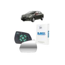 Lente Retrovisor Com Base Espelhado Lado Esquerdo Cobalt 2011 a 2016