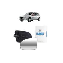 Lente Retrovisor Com Base Espelhado Lado Esquerdo Corsa 1994 a 2002 e Corsa Classic 2003 a 2016