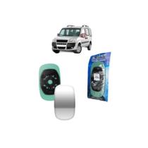 Lente Retrovisor Com Base Espelhado Lado Esquerdo Doblo 2002 a 2009