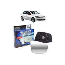 Lente Retrovisor Com Base Maior Metalizado Lado Direito Gol Saveiro Voyage G6 Up Fox
