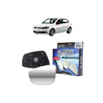 Lente Retrovisor Com Base Maior Metalizado Lado Esquerdo Gol Saveiro Voyage G6 Up Fox