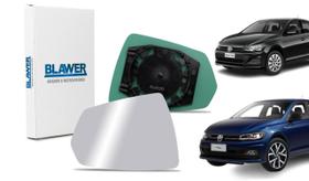 Lente Retrovisor Com Base Polo Virtus 17-20 Ld Direito