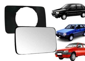Lente Retrovisor Com Base Uno Premio Elba 89-90 Ld Esquerdo Lente Retrovisor Com Base Uno Premio Elba 89-90 Ld Esquerdo