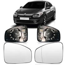 Lente Retrovisor Fluence 2010 2011 2012 2013 Térmica com Base