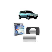 Lente Retrovisor Metalizado Plano Com Base Grande Lado Direito Elba Premio Uno 1989 a 1990