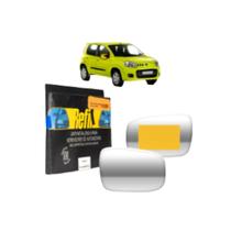 Lente Retrovisor Sem Base Convexo Prata Metalizado Lado Direito Novo Uno 2010 a 2021