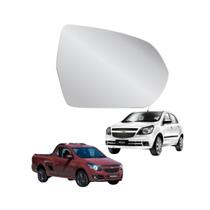 Lente Retrovisor Sem Base Metalizada Lado Direito Agile 2010 a 2016 e Montana 2011 a 2020