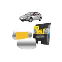 Lente Retrovisor Sem Base Prata Metalizado Plano Lado Esquerdo Gol Parati Saveiro