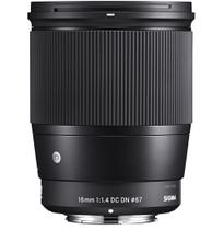 Lente Sigma 16mm f/1.4 DC DN contemporânea para Sony E - preta