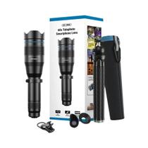 Lente Telefoto Zoom 60X Monocular Com Tripé Extensível Para Smartphones iPhone E Samsung