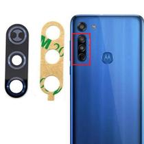 Lente vidro camera traseira compativel com Moto G8