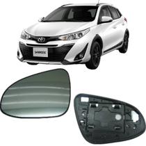 Lente Vidro Espelho Com Base Retrovisor Lado Esquerdo Yaris