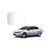 Lente vidro retrovisor externo honda civic 2012 a 2015 com pisca