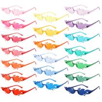 Lentes de Fiesta SUNOVELTIES con Marco en Llamas sin Montura 20 Pares