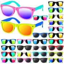 Lentes de Sol AGGKKY para Niños Neón Paquete al por Mayor UV400 Protección 24 Piezas