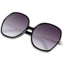 Lentes de sol ANDWOOD de gran tamaño para mujer con montura cuadrada negra