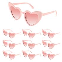 Lentes de Sol Bouiexye Rosa con Forma de Corazón UV400 Paquete de 10 Lentes de Sol Bouiexye Rosa con Forma de Corazón UV400 Paquete de 10
