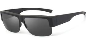 Lentes de Sol CAXMAN Polarizados para Usar Sobre los Anteojos con Lentes Súper Oscuros