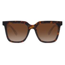 Lentes de sol cuadrados grandes Fozono polarizados UV400 marrón leopardo