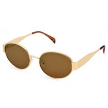 Lentes de Sol DIMENSIP Retro Ovalados Dorados de Moda en Metal Unisex